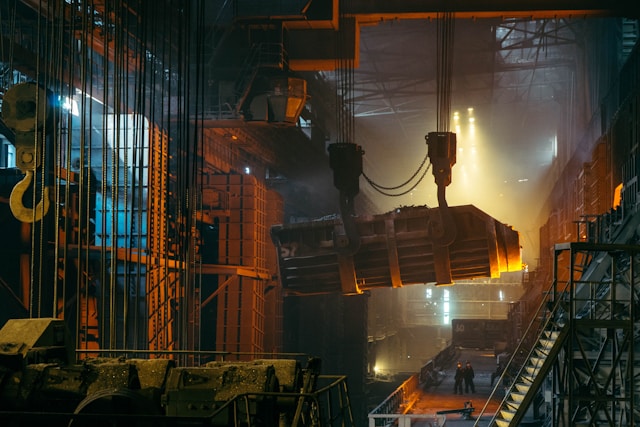 heavy machinery on job site