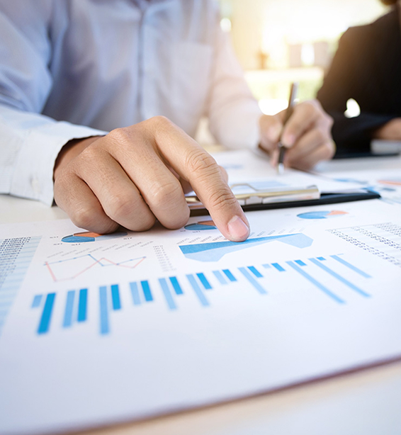 Business man reviewing a document